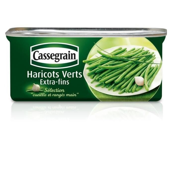 CASSEGRAIN - Haricots Verts Extra Fins 110G - Lot De 4