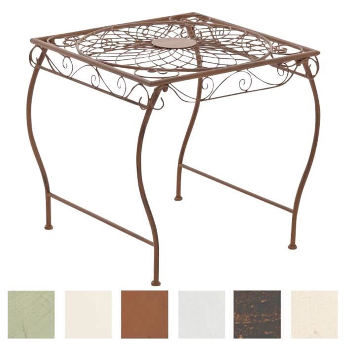 CLP Gracieuse Table de jardin en fer forgé ZARINA, Table de bistrot au style nostalgique, dimensions: 49 x 45, 6 couleurs au choi...
