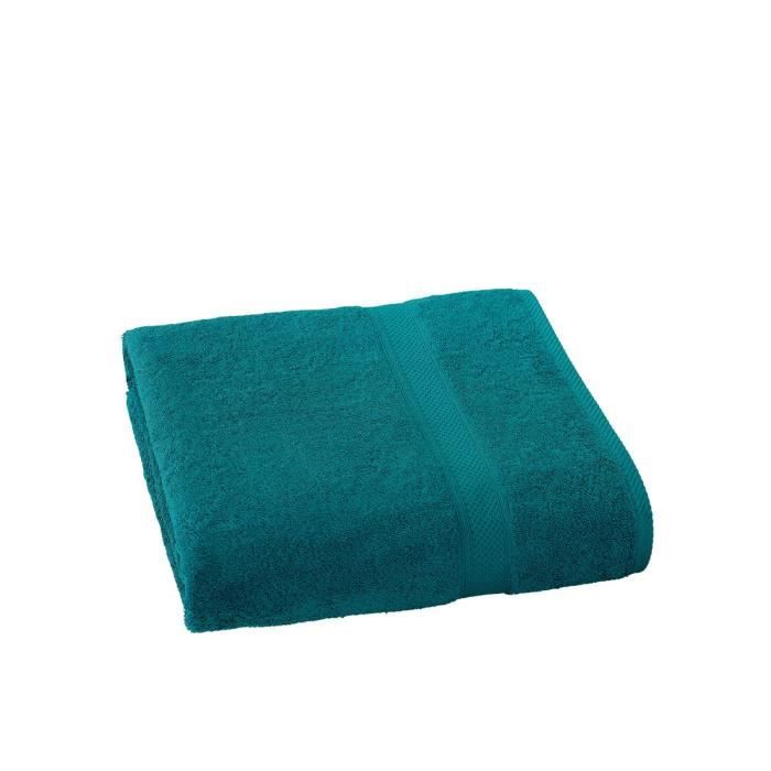 STEPHANIE - Drap de Bain 100X150 cm -  100% coton peigné - Coloris Vert Sapin Lake Green - 540 g-m²