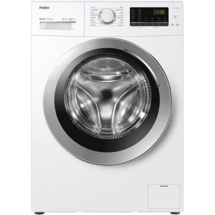 Lave-linge hublot HAIER HW100-B1239N-FR 10Kg Blanc
