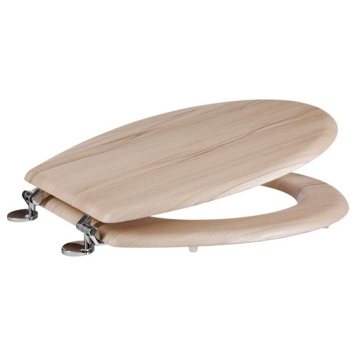 Abattant WC en bois clair