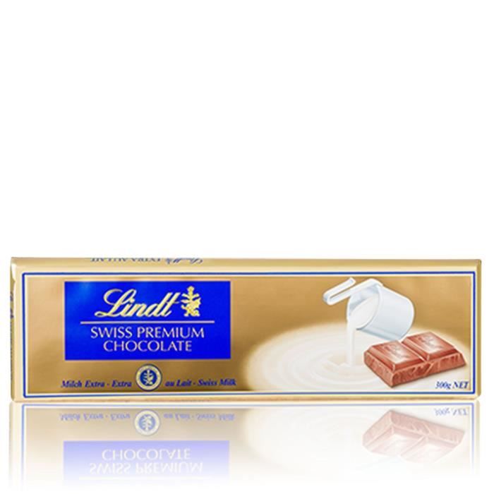 Tablette de Chocolat Lindt Gold/Swiss Premium Lait - 300G