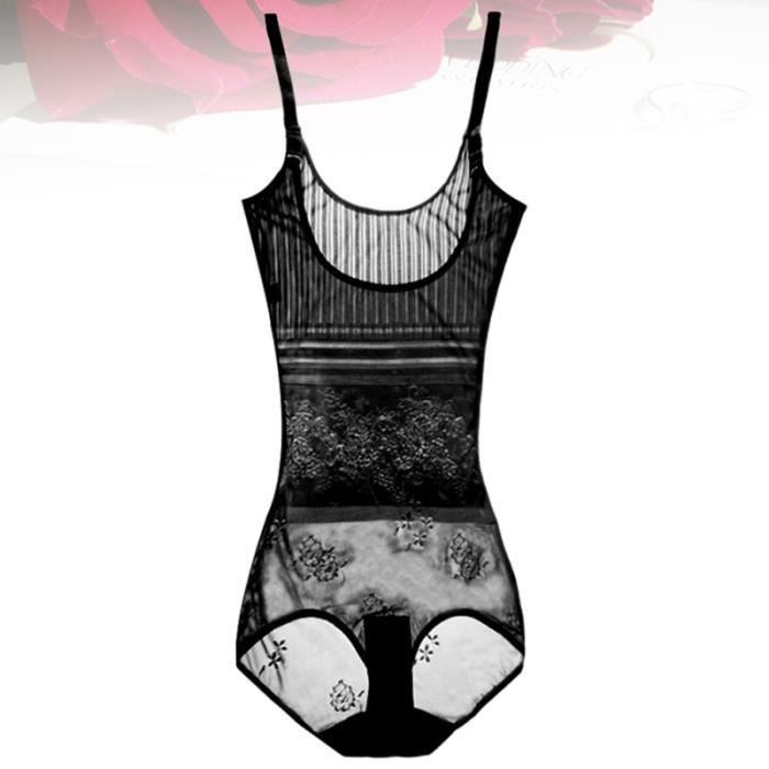 Ultra-thin Body Shaping Underwear Jumpsuits Elastic Sexy Shapewear for Women (Black - BRASSIERE DE SPORT - SOUTIEN-GORGE DE SPORT