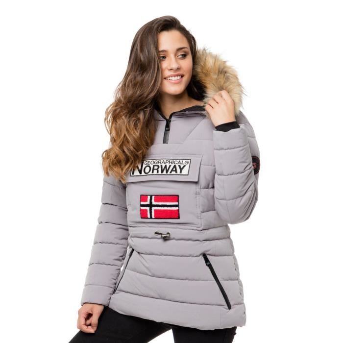 GEOGRAPHICAL NORWAY Doudoune BOONSHINE Gris clair - Femme