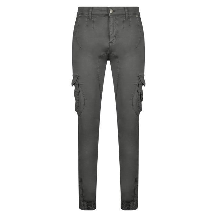 DEELUXE Pantalon cargo à poches GARDEN Charcoal