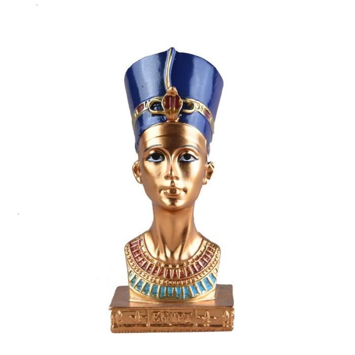 1 pc Haute Qualité Creative Reine Sculpture Égyptienne Tête Résine Artisanat Statue pour Salon Décor À La Maison AQUARIUM
