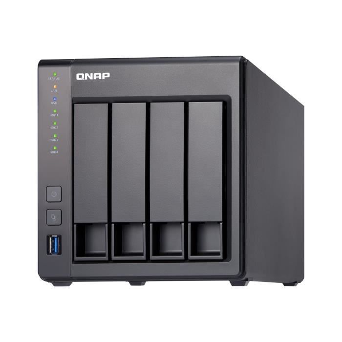 QNAP TS-431X Serveur NAS 4 Baies 16 To SATA 6Gb-s - eSATA HDD 4 To x 4 RAID 0, 1, 5, 6, 10, JBOD, disque de r-TS-431X-8G-16TB-REDPRO
