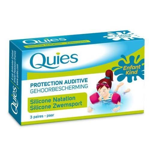 Quies Bouchons d'Oreilles Natation Enfant 3 Paires