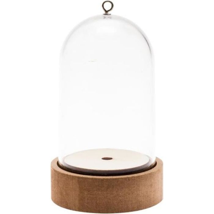 Cloche en plastique avec socle - 5,5 x 8 cm