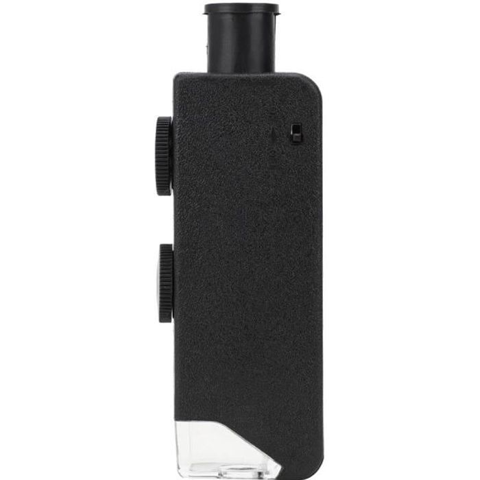 VINGVO microscope de poche 60-100X Réglable Portable Poche LED Microscope Mini Loupe Loupe Loupe pour Observation