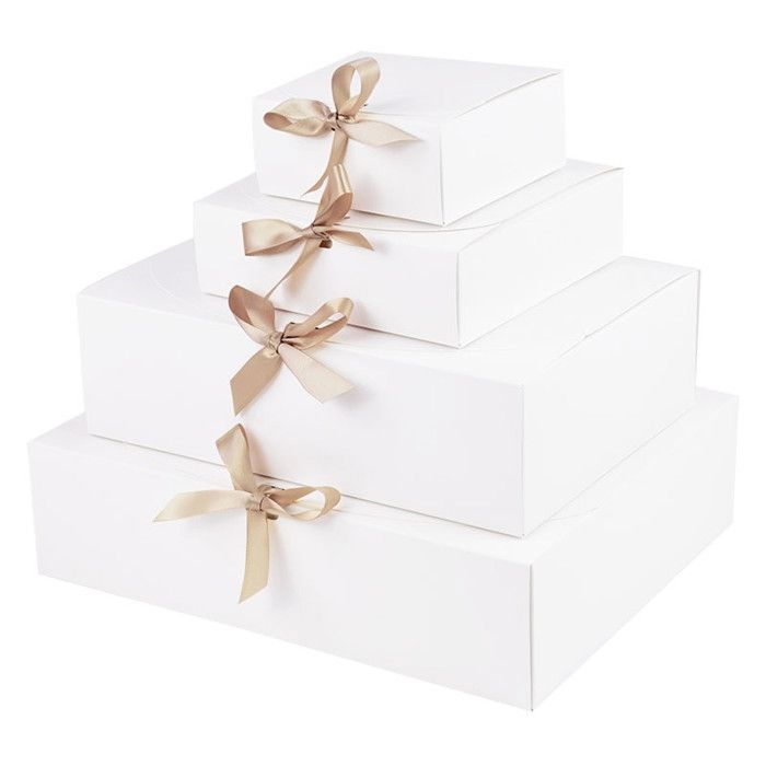 26 Pièces Boîtes Cadeaux En Papier Carton Noir Avec Nœud Ruban Et Couvercles - Emballage Élégant Pour Bijoux Et Petits Objets