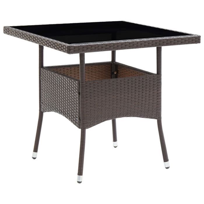 jm - best table de salle à manger - contemporaine - de jardin - contemporaine - marron résine tressée top54656