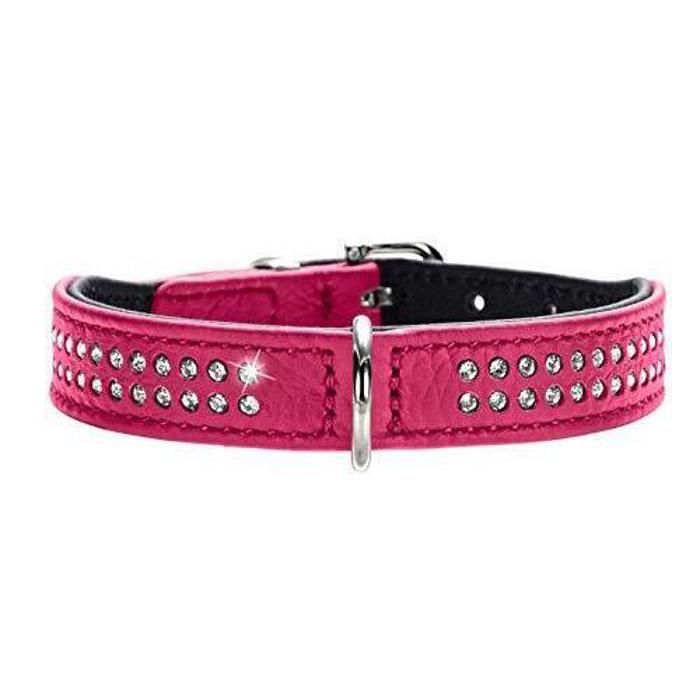 Comparer les prix de Collier pour chien - Hunter - Diamond Petit - Cuir nappa - Rose - Taille petite