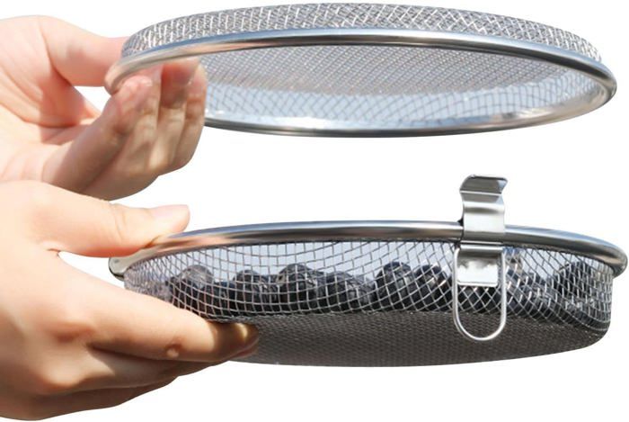 Panier à Couverts Ronde Pour Lave-Vaisselle - Acier Inoxydable, Maille Large (13.5x10 Cm)