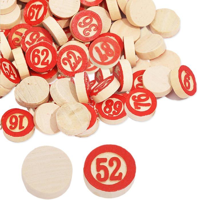 Jeu De Loto. Lotto En Barils Avec Sac Rouge, Jetons Et Cartes De Jeu Pour Un Jeu De Loto. Vue D En Haut Pwg5e1