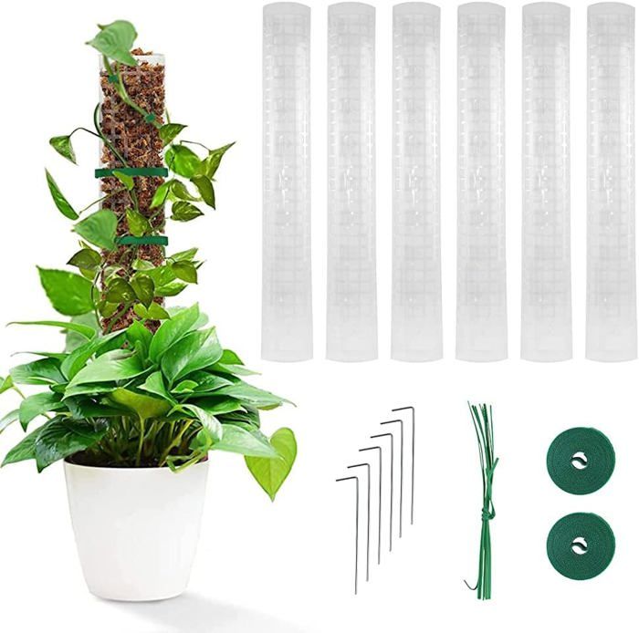 Lot De 6 Tuteurs/treillis Empilables Pour Plantes Grimpantes - En Plastique Vert, 25x15 Cm - Pour Tomates, Clématites, Lierre...