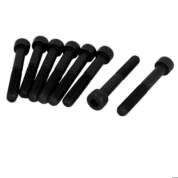 Lot De 10 Vis à Tête Hexagonale Creuse M8x55mm - Acier Allié 12.9 - Noir - Uxcell