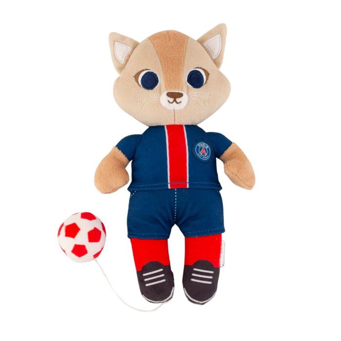 Ours En Peluche Officiel PSG Beige – Peluche Paris Saint-Germain 25 Cm, Cadeau Fan Foot Supporter