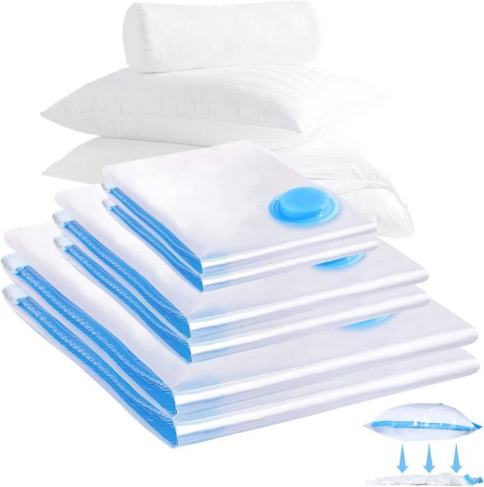 Lot De 12 Sacs De Rangement Sous Vide – 4XL, 4L, 4M – Pompe électrique Incluse – Gain D'espace Jusqu'à 80%