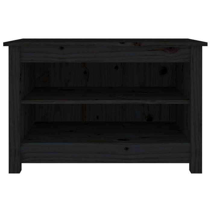 RemiseArmoire/meuble à chaussures Banc à chaussures Noir 70 x 38 x 45 5 cm - bois de pin massif JILIMAISON2025 58799798