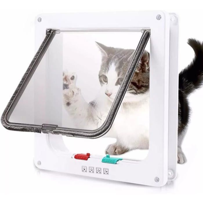 Meilleurs prix pour Chatiere pour ChatsPorte pour Chat avec Tunnel OuvertureChiens ou Petits Animaux Contrlable VerrouillableS 19*19.7*2cm