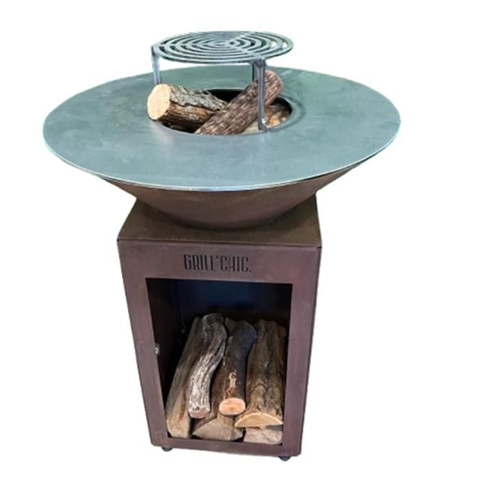 Brasero Auvergnat Corten Bois Rond 62 Simple Cuve