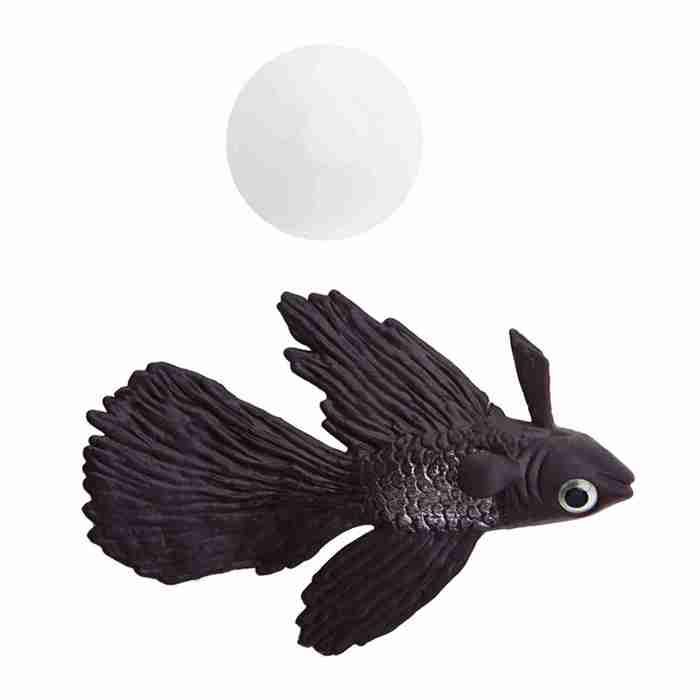 OMABETA Décoration de la pêche à la pêche Décoration daquarium drôle de silicone artificiel animalerie vegetale N ° 2 brun betta