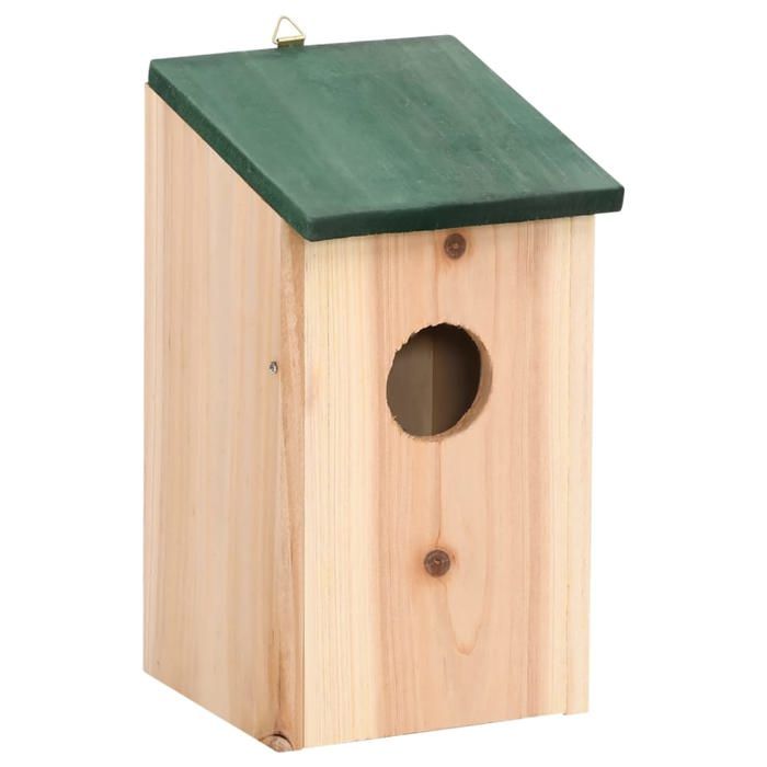 BONNIE®4 pcs Nichoirs - Nichoir pour moineau - Bois 12x12x22 cm FR743266