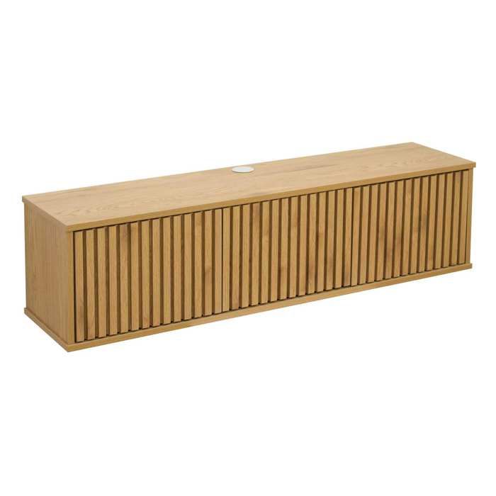 Meuble TV suspendu 120 cm scandinave bois clair Ivy - Oviala Meuble TV suspendu 120 cm scandinave bois clair Ivy - Oviala