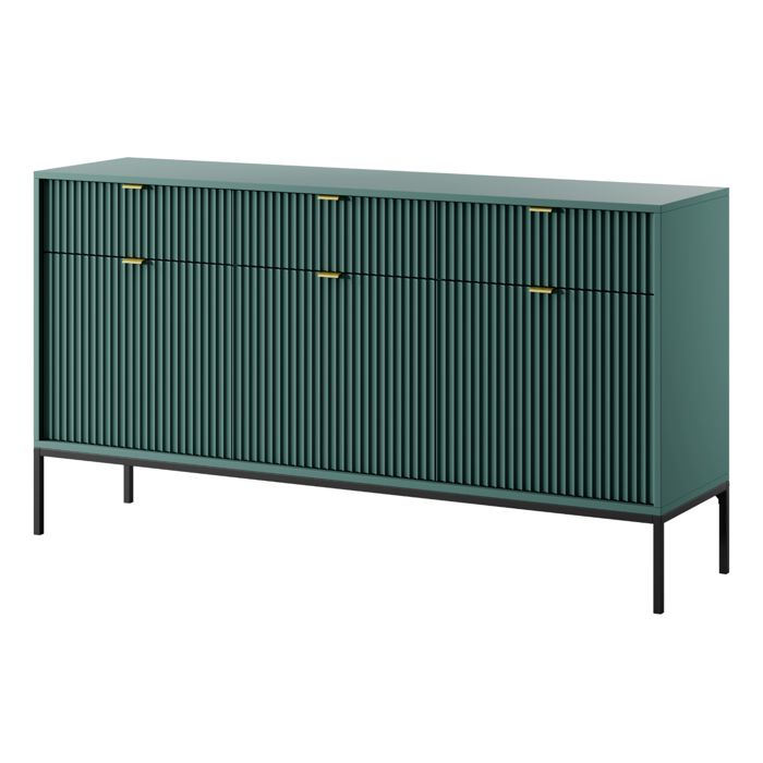 Buffet Komodee NANAIMO KOM3 Frontal en relief Vert Vert 39 x 154 x 83 cm