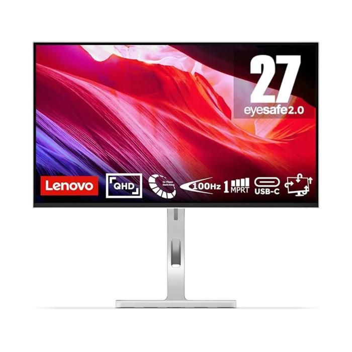 Lenovo L27h | Moniteur QHD 27" | 2560 x 1440 | 100 Hz | 350 nits | Temps de réponse de 1 ms | USB C | USB A | HDMI | DisplayPort | Panneau IPS | Haut parleur intégré | - vue 2