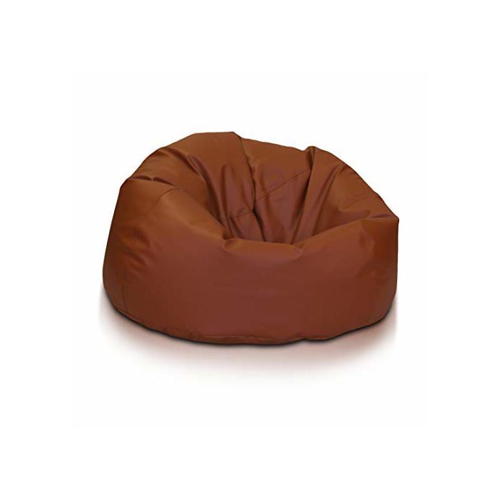 Sakwa M Pouf rembourré avec double fermeture éclair anti-perte 90 x 50 cm Marrone Chiaro E12 Ecopuf