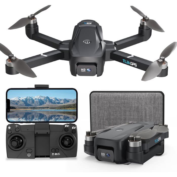 Mini Drone pour Enfant avec Caméra 1080P HD, Avec une touche décollage/ atterrissage, Flip 3D, Capteur de gravité, Contrôle gestuel, 2 Batteries, drones Fpv pour enfants adultes débutants (Blanc