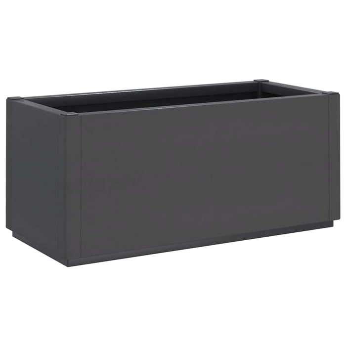 En solde Jardinière pour Plantes - BURKE - lit surélevé de Jardin - gris foncé 80x36x35 cm PP J2405