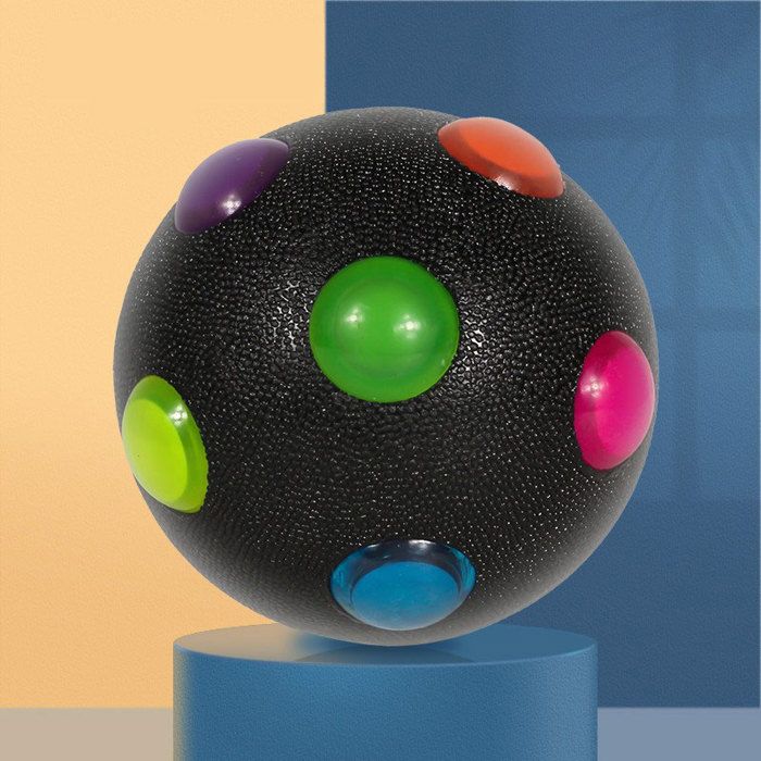 Balle pour chien durable - Phoesky - Interactif - Entraînement - TPR résistant aux morsures - Tricolore - Élastique