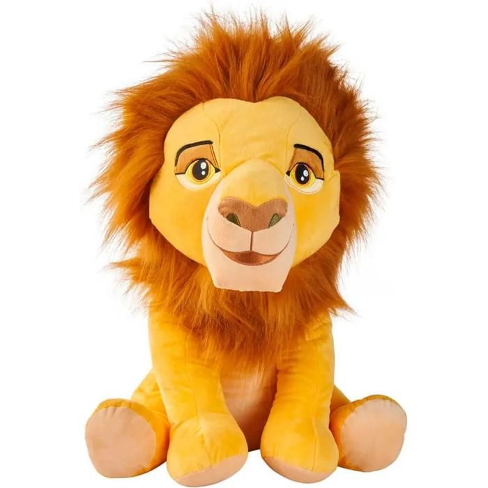 Peluche - SIMBA - Simba Mufasa - Licence Disney - Jaune - Entretien facile