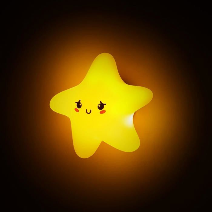 Lampe Étoile Lumière de Nuit 3 Couleurs en Silicone - Décoration Mignonne pour Chambre de Bébé et Fille