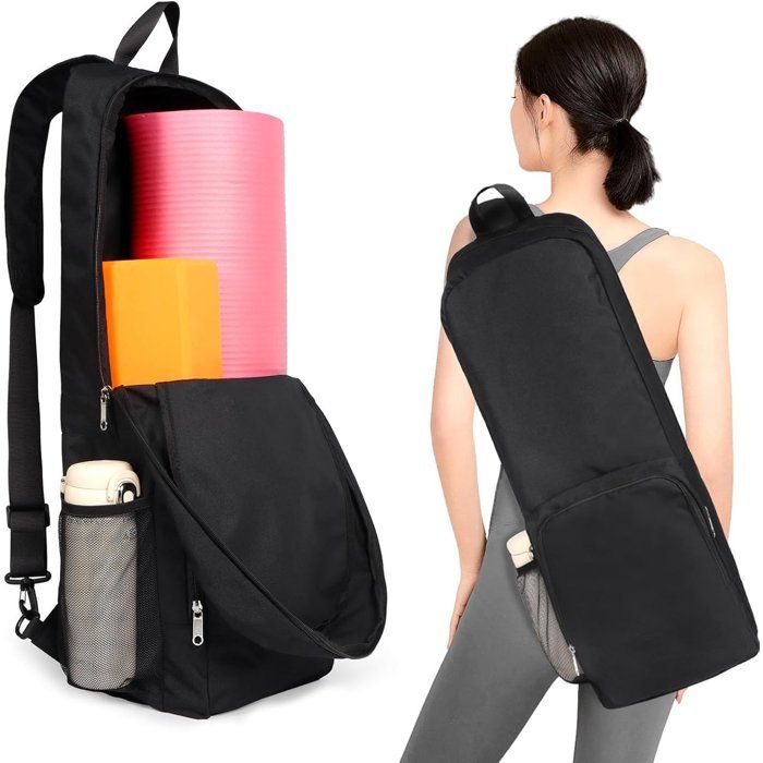 Sac de transport tapis de yoga tissu Oxford 600D étanche poche latérale maille compartiment humide bandoulière réglable