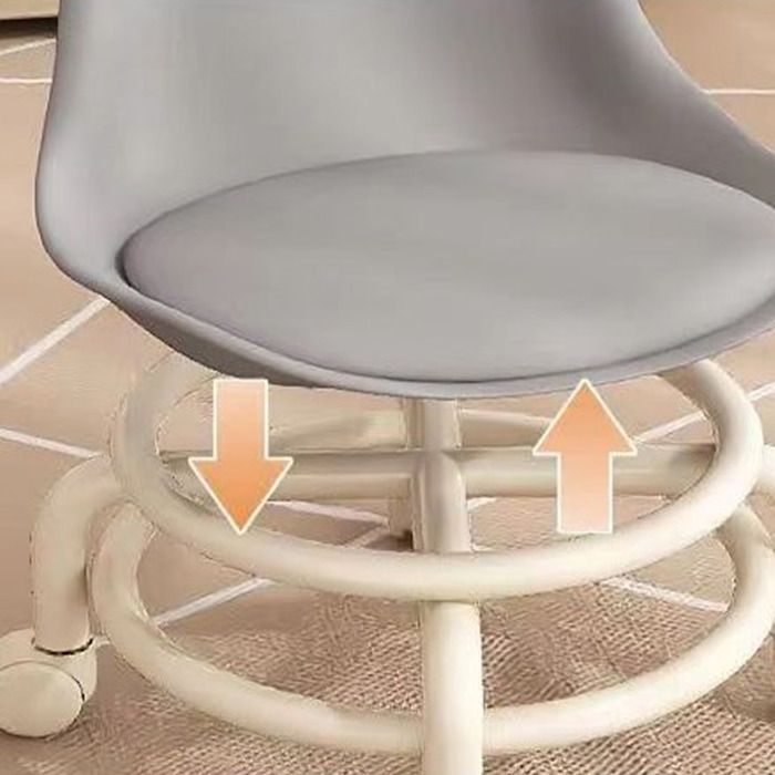 Pwshymi Tabouret roulant pour enfants Tabouret roulard pour enfants avec dossier à basse hauteur à basse hauteur meuble Gris