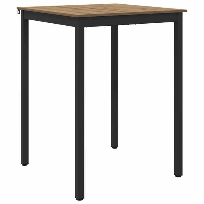 NEW Table de repas dintérieur/extérieur - Table de bar - 2 PERSONNES - debout Bois dingénierie Carré FR_12643