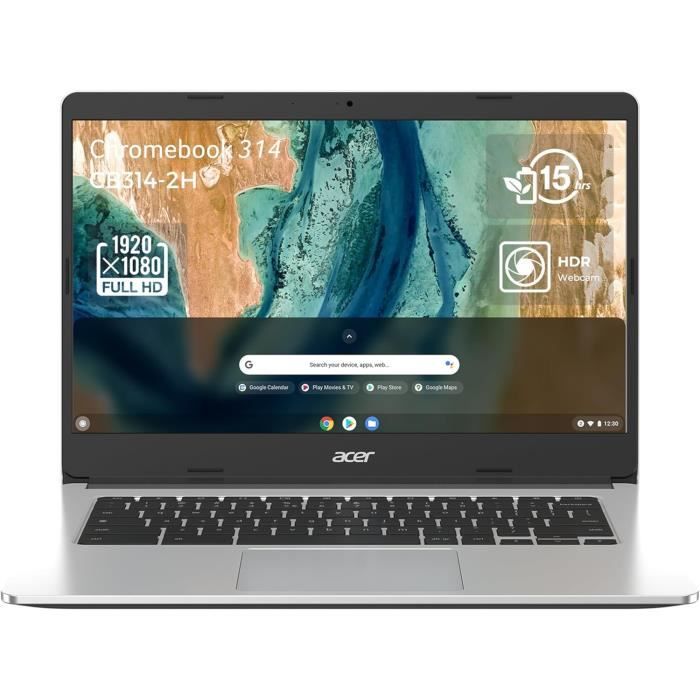 Acer Chromebook 314 CB314-2H-K6CV Ordinateur Portable 14 HDPC Portable MTK MT8183RAM 8 Go DDR4X64 Go eMMCArm Mali-G72 MP3C