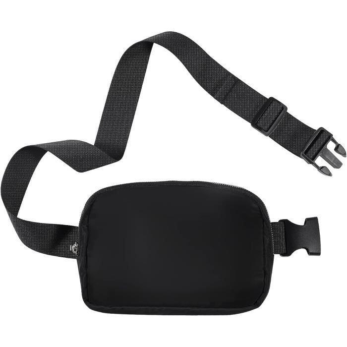 Mini Sac Banane Fanny Pack - Strass Et Chaîne Métal - Noir PU Cuir - Neuf Avec étiquettes