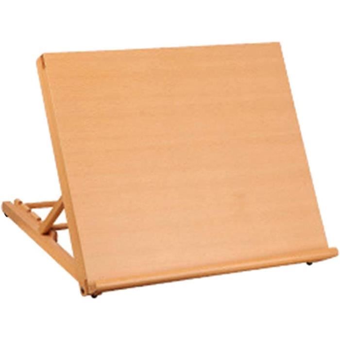 Chevalet Peinture Bois Massif Grand Chevalet En Bois Réglable - Chevalet Peinture Pour Enfants Et Adultes Jusqu'à 110 Cm