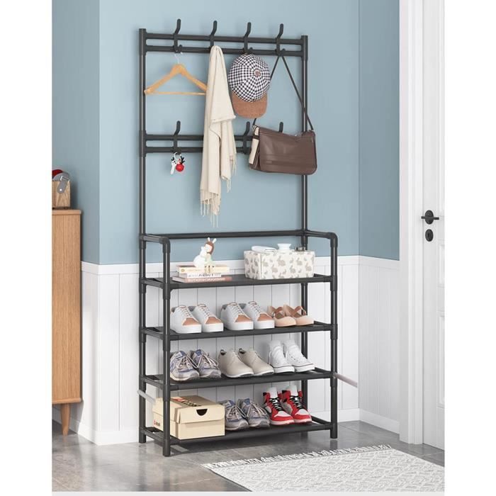 HOFLERA Portant à Vêtements Avec Étagère Métal - Gain De Place 1,5 M Rose - Chambre à Coucher Et Rangement Pratique