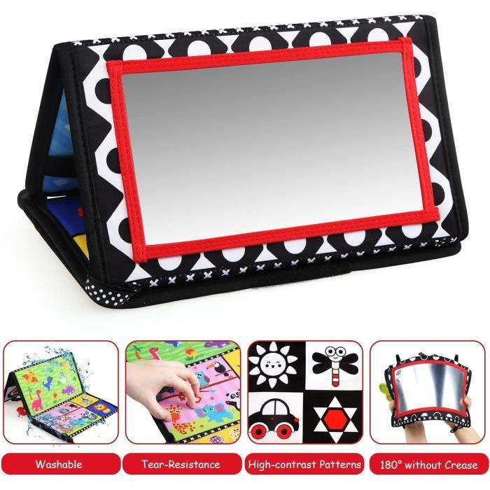 Livre Tissu Bébé Eveil, Livres Bebe 0 à 3 Ans Sonore Toucher, Livre