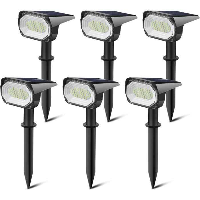 Lampe Solaire 7 LED Avec Prise De Terre IP65 - Projecteur Jardin Étanche Luminosité Réglable