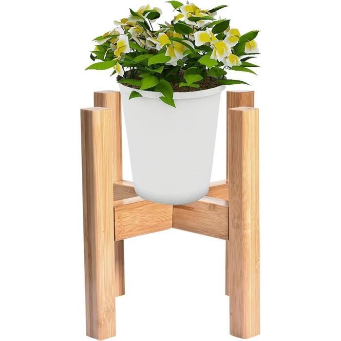 Petit Tabouret En Bois Pour Plantes D'Intérieur - Support Pour Pot De Fleurs - Décoration Jardinage - 10