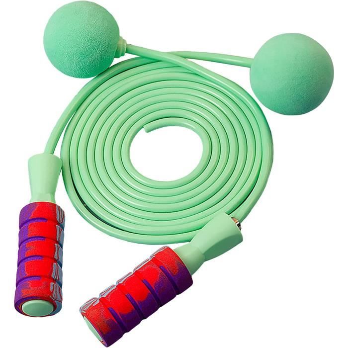 Corde à Sauter Lestée Sans Fil à Double Roulement – Fitness Et Examen Pour Adultes Et Enfants