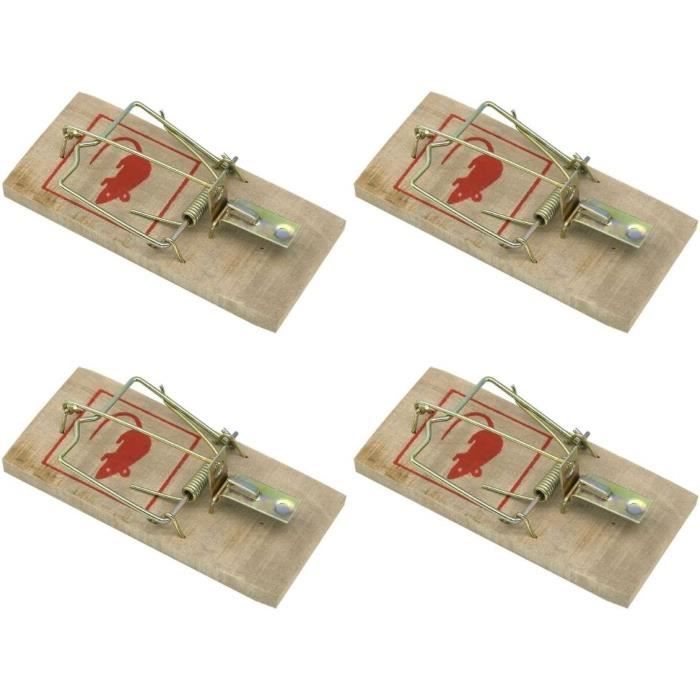 Pièges à Souris ACTO - Lot De 5 Tapettes En Bois - Méthode Traditionnelle Efficace, Appâts Inclus (fromage, Chocolat...)