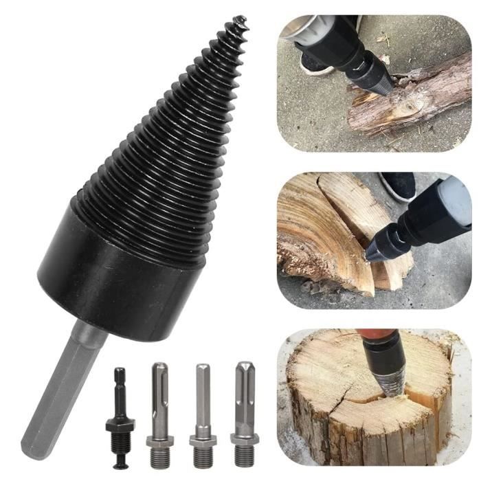Fendeur De Bûches Conique 32 Mm + 42 Mm Avec 6 Poignées - Pour Perçage Rapide Du Bois